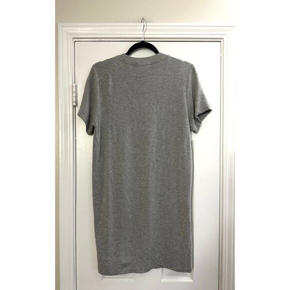 BLDWN Leah Heather Gray Crewneck Soft S/S Modal Mini T-Shirt Dress - Sz Medium - Picture 4 of 5